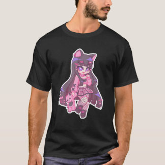 Camiseta Kyuuchandesu Neko Emo Girl Cat Alt Girl