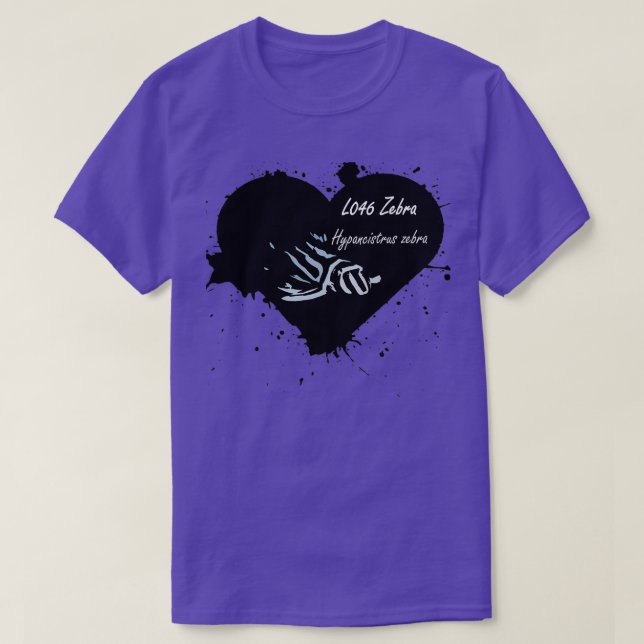 Camiseta L046 Zebra Pleco Love (Frente do Design)