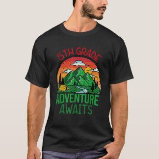 Camiseta l6JO Engraçado 5 Aventura Espera Professor Primeir