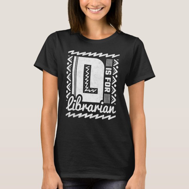 Camiseta L É para Bibliotecário (Frente)