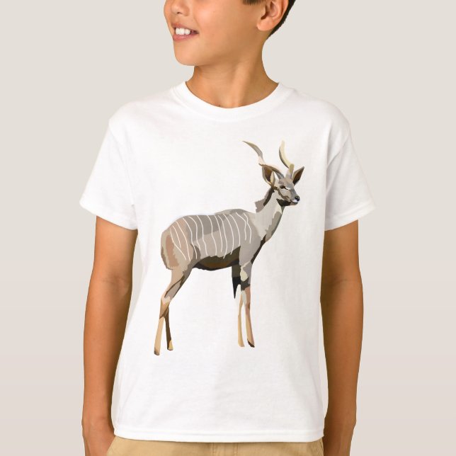 Camiseta L é para Lesser Kudu (Frente)