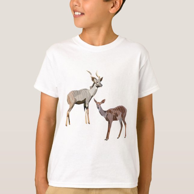 Camiseta L é para Lesser Kudu (Frente)