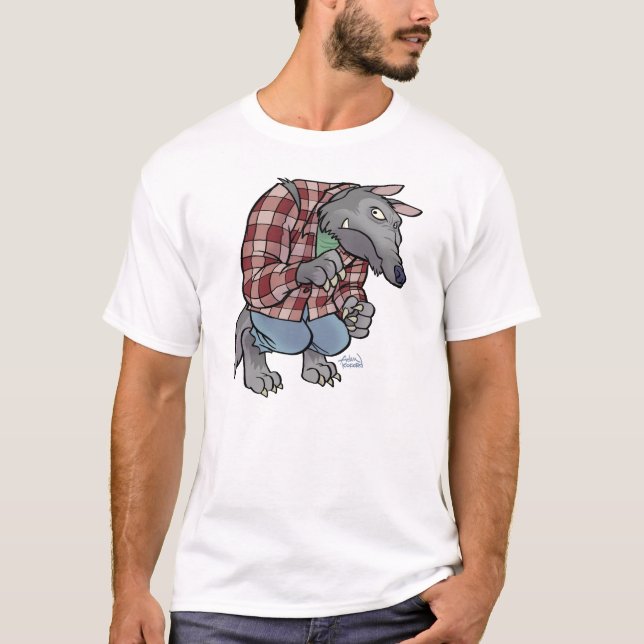 Camiseta l é para o lycanthrope (Frente)