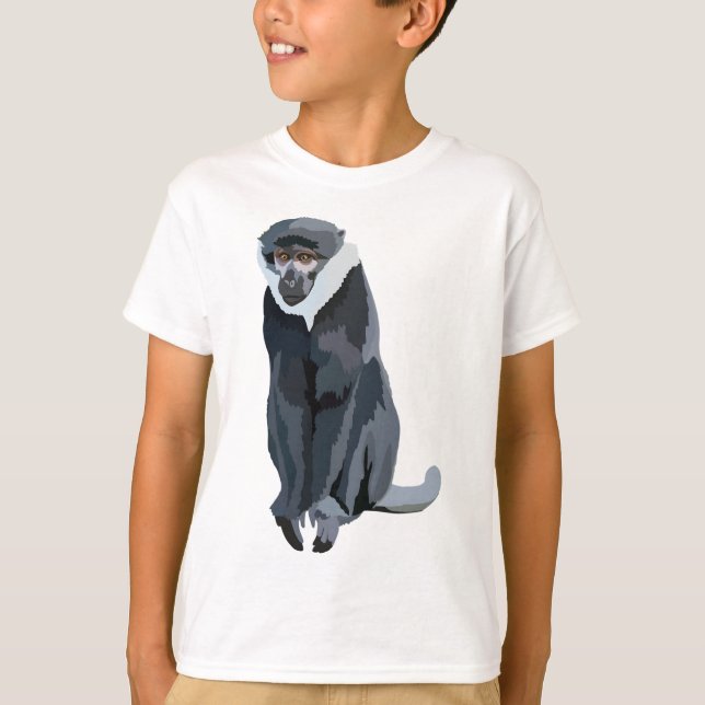 Camiseta L é para o macaco Lehoest (Frente)