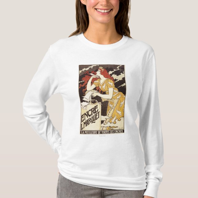 Camiseta L. Marquet Tinta Vermelho-Dirigiu a mulher & a (Frente)