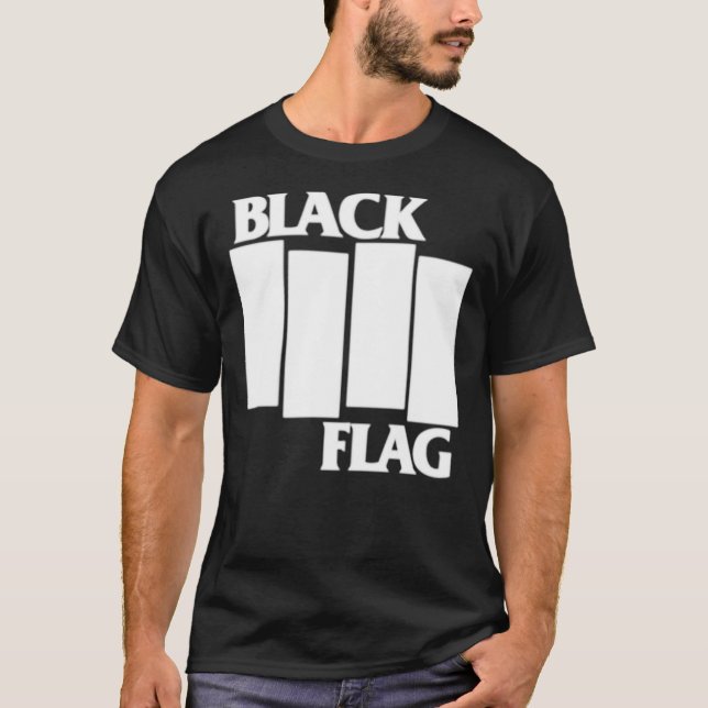 Camiseta L-Shirt clássico com bandeira negra (Frente)