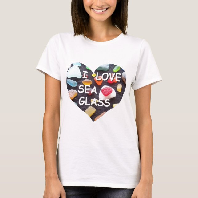 Camiseta l VIDRO do MAR do AMOR (Frente)