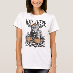 Camiseta Lá Abóbora Fazenda De Vaca Cuja Vaca Cai No Outono
