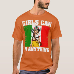 Camiseta La Adelita Mexicana Soldier Flag Girls Can D