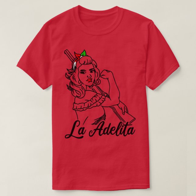 Camiseta La Adelita Mexicana Soldier La Adelita Gift1 (Frente do Design)