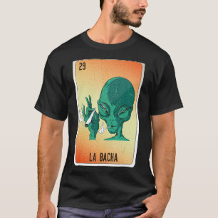 Camiseta La Bacha Mexicana Slang Loteria Cartões de Bingo