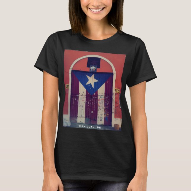Camiseta La Bandera Boricua en Viejo San Juan (Puerto Rico) (Frente)