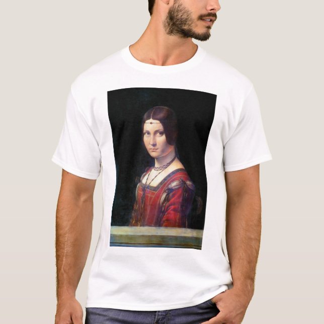 Camiseta La Belle Ferronniere, Leonardo da Vinci (Frente)