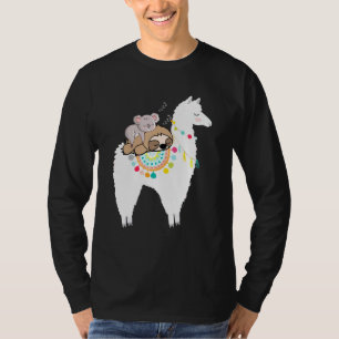 Camiseta Lã Bonita Dormindo Em Llama Koala Homens Miúdos