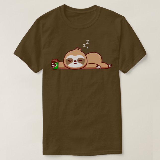 Camiseta Lã branca com cartoon de café1 (Frente do Design)