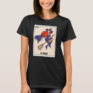 Camiseta La Bruja A Bruxa Mexicana Lottery Bingo Card Gam