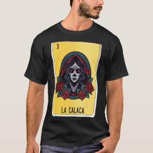 Camiseta La Calaca Mexicana Slang Lottery Bingo Cards