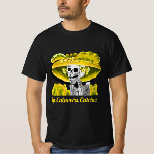 Camiseta La Calavera Catrina em Yellow Bonnet