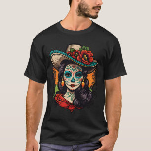 Camiseta La Catrina Women Dia De Los Muertos Latina