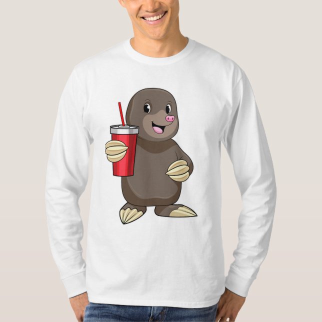 Camiseta Lã com caneca de Bebendo (Frente)