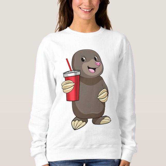 Camiseta Lã com caneca de Bebendo (Frente)
