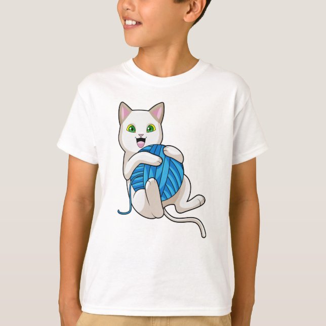Camiseta Lã de Brincação de Gato (Frente)