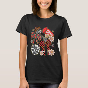 Camiseta Lã de Pé de Futebol Coquete Laço Dia de Jogo Cheer