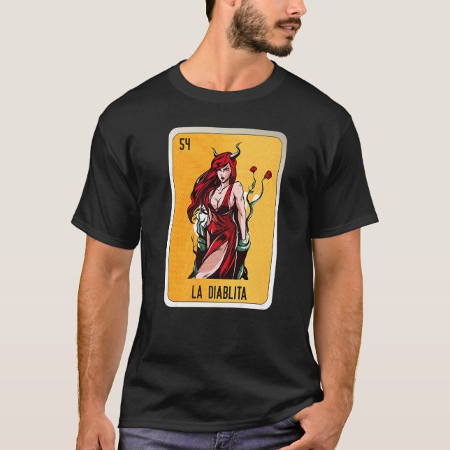 Camiseta La Diablita Mexicana Slang Lottery Bingo Cards (Frente)