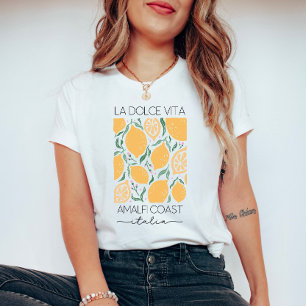 Camiseta La Dolce Vita Amalfi Coast Itália Lemons Viagem