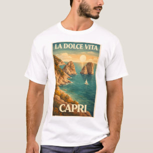 Camiseta La Dolce Vita Capri Viagens Clássicas