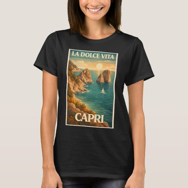 Camiseta La Dolce Vita Capri Viagens Clássicas (Frente)