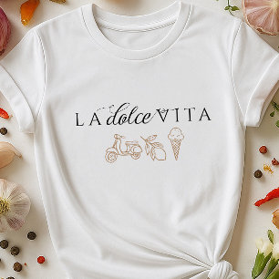 Camiseta La Dolce Vita — estilo Viagem italiano de Verão co