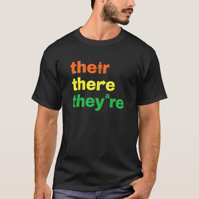 Camiseta Lá eles são Nerd de Gramática Professor de Inglês  (Frente)