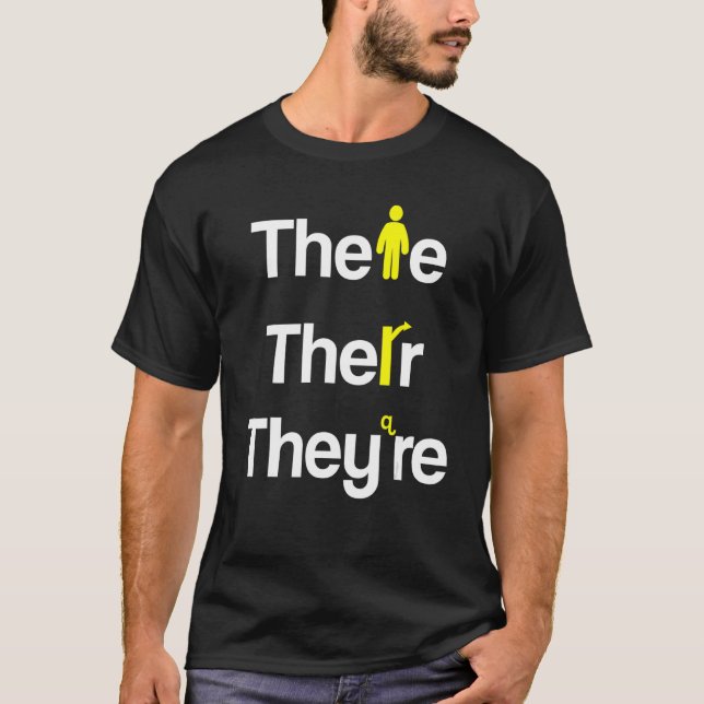 Camiseta Lá eles são professores de inglês (Frente)
