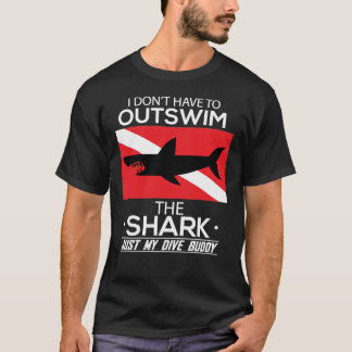 Camiseta Lá Fora A Natação, O Meu Amigo Engraçado Scuba, A 
