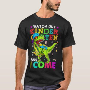Camiseta Lá Fora O Jardim De Infância, Eu Venho Dinossauros