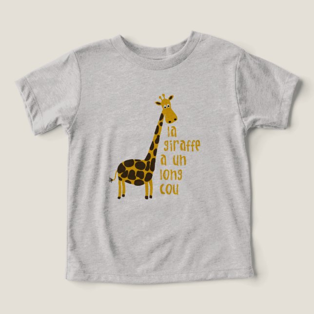 Camiseta la giraffe a un long criança (Design frontal)