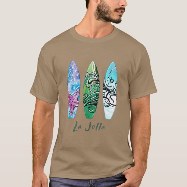 Camiseta La Jolla California Pranchas de Surf  (Frente)