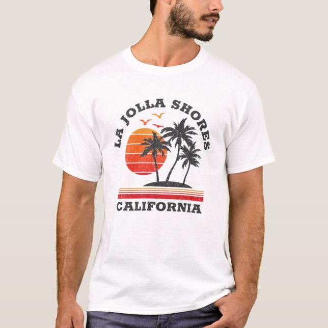 Camiseta La Jolla Shores California Retro Souvenir Gift (Frente)