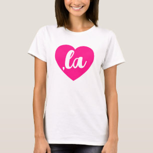 Camiseta ,la KAMALA coração, texto rosa-rosa quente