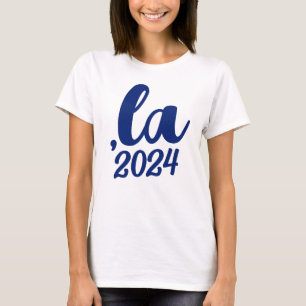 Camiseta ,la Kamala vírgula pronuncia 2024 texto azul