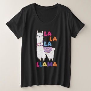 Camiseta La La La Llama - Engraçado Cantando Llama
