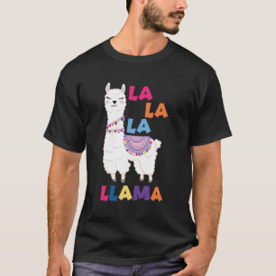 Camiseta La La La Llama - Engraçado Cantando Llama
