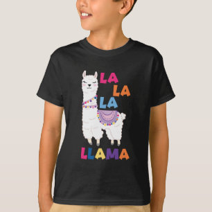 Camiseta La La La Llama - Engraçado Cantando Llama