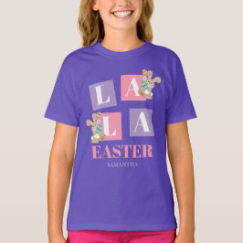 Camiseta La La Páscoa Bunny Roxo Meninas