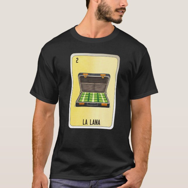 Camiseta La Lana Mexican Slang Lottery Bingo Cards  1 (Frente)