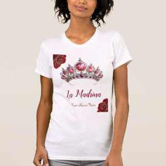 Camiseta La Madrina com Rosa vermelha do Quince & Design