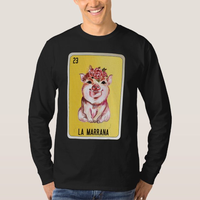 Camiseta La Marrana Mexican Slang Lottery Bingo Cards (Frente)