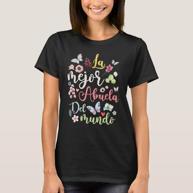 Camiseta La Mejor Abuela del Mundo Avó hispânica (Frente)