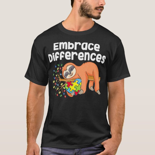Camiseta Lã Quebra-cabeça de apoio Coração de Peça Luminosa (Frente)